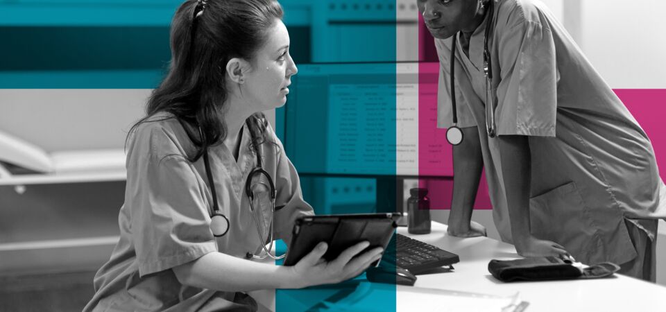 SINGLE-IMAGE_squares-two-nurses-talking-over-tablet_sept24