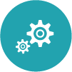 Icon showing cogs